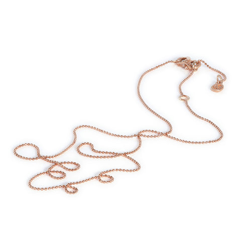 wear the included 18k rose gold delicate beaded chain at 22, 21, 20 inches <span class='visuallyhidden'>Text, call 323-404-2959 for shopping help.</span>